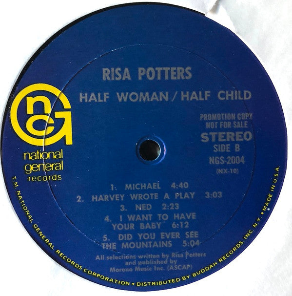 Risa Potters : Half Woman / Half Child (LP, Album, Promo)