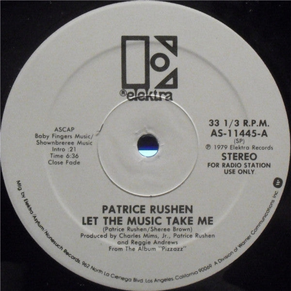 Patrice Rushen : Let The Music Take Me (12", Promo)