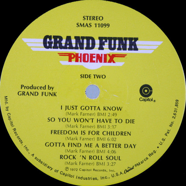Grand Funk Railroad : Phoenix (LP, Album, Jac)