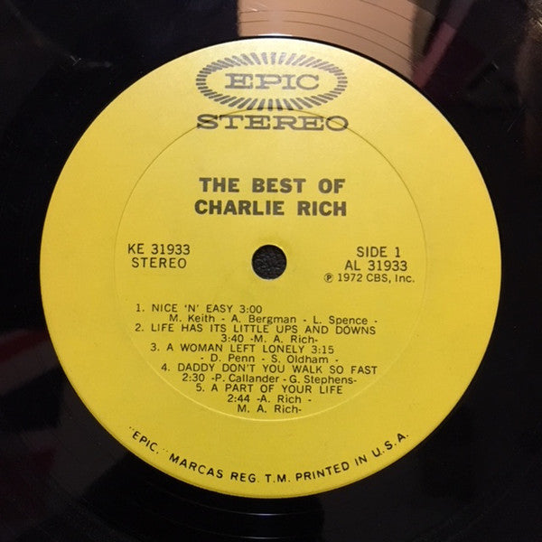 Charlie Rich : The Best Of Charlie Rich (LP, Comp)