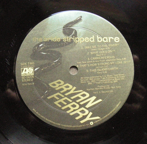 Bryan Ferry : The Bride Stripped Bare (LP, Album, Mon)