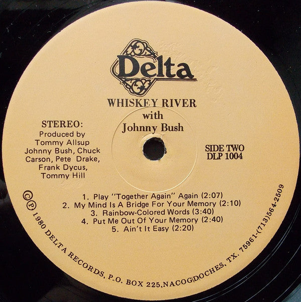 Johnny Bush : Whiskey River (LP, Album)