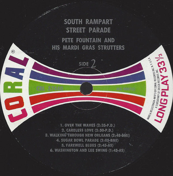 Pete Fountain And His Mardi Gras Strutters : South Rampart Street Parade (LP, Album, Mono)