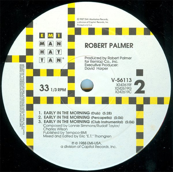 Robert Palmer : Early In The Morning (12")
