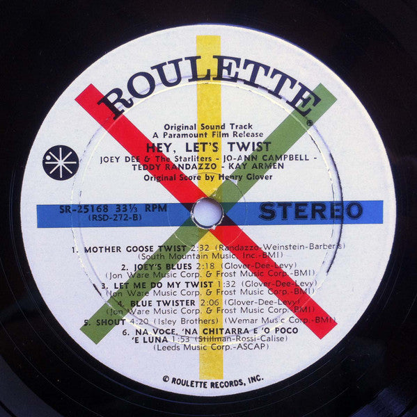 Joey Dee & The Starliters : Hey, Let's Twist! (Original Soundtrack Recording) (LP, Album)