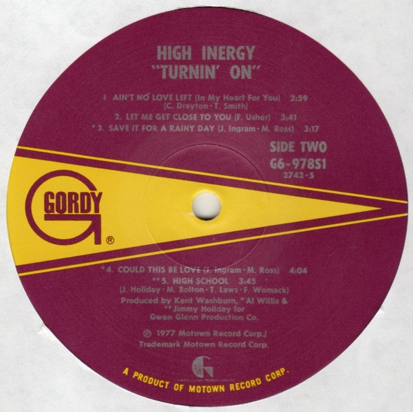 High Inergy : Turnin' On (LP, Album)