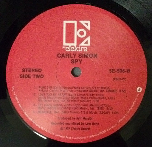Carly Simon : Spy (LP, Album, Gat)