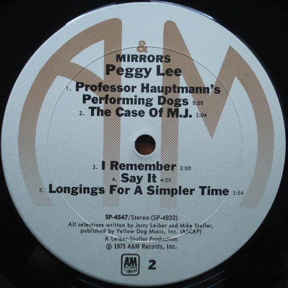 Peggy Lee : Mirrors (LP, Album)