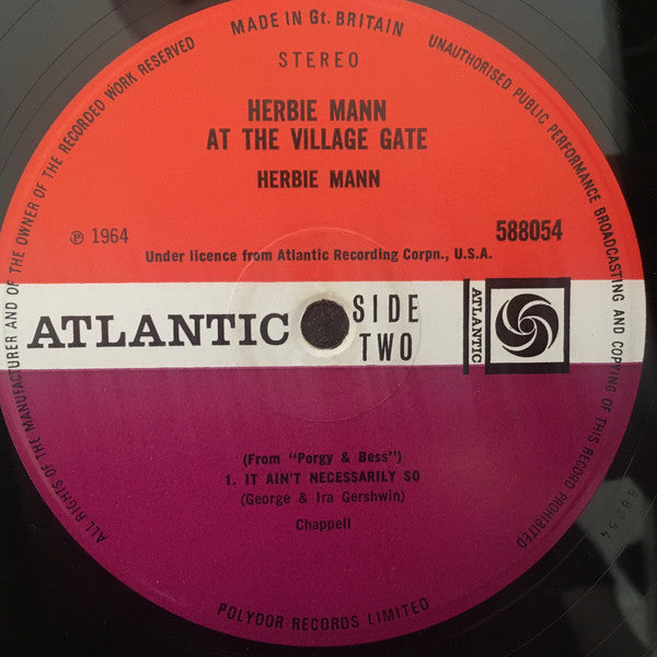 Herbie Mann : Herbie Mann At The Village Gate (LP, Album)