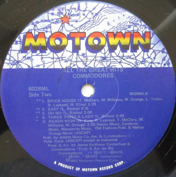 Commodores : All The Great Hits (LP, Comp)