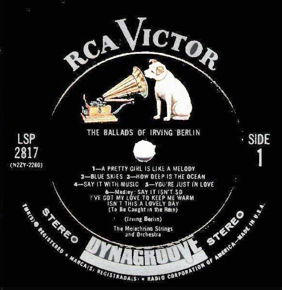 The Melachrino Strings And Orchestra : The Ballads Of Irving Berlin (LP, Album)
