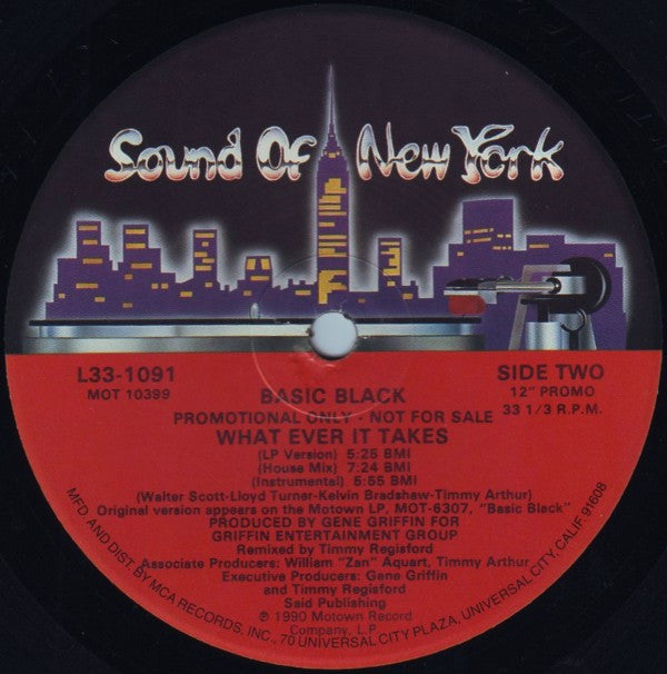 Basic Black : What Ever It Takes (12", Single, Promo)