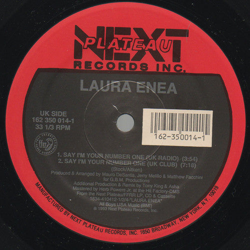 Laura Enea : Say I'm Your Number One (12")