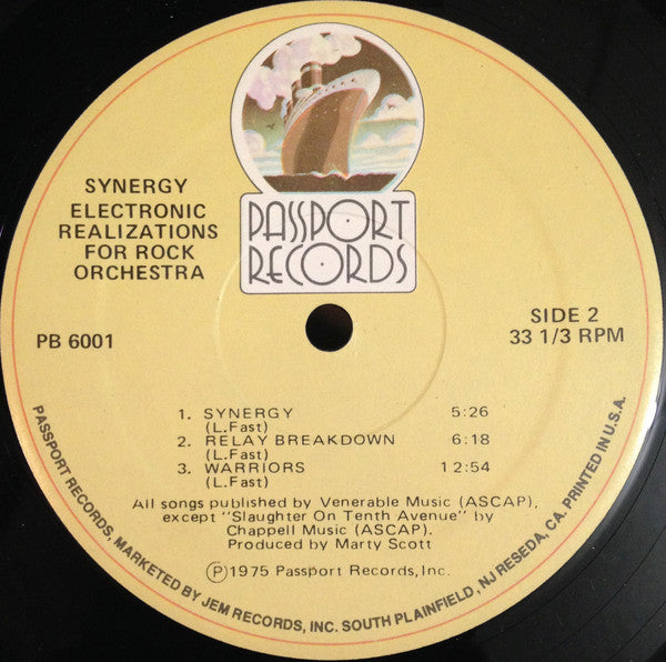 Synergy (3) : Electronic Realizations For Rock Orchestra (LP, Album, Red)
