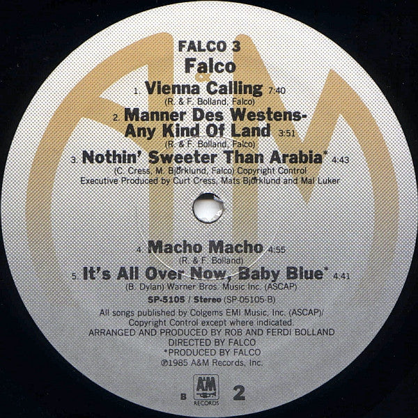 Falco : Falco 3 (LP, Album, B -)