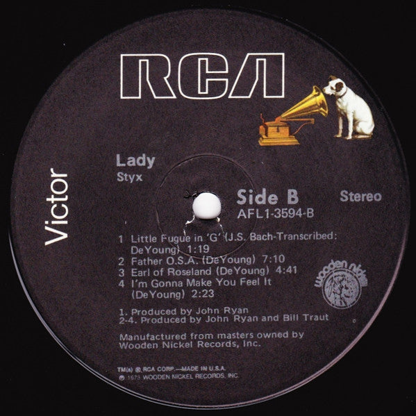 Styx : Lady (LP, Album, RE, Ind)