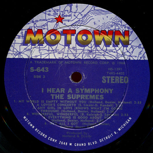 The Supremes : I Hear A Symphony (LP, Album, Hol)