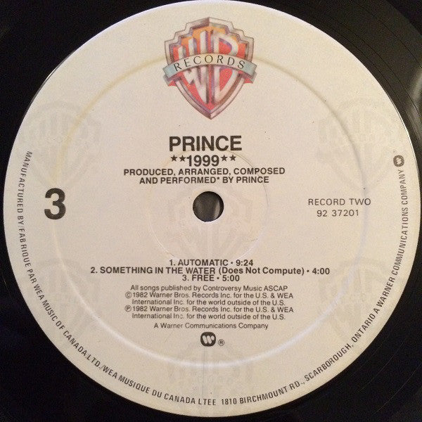 Prince : 1999 (2xLP, Album, RE)