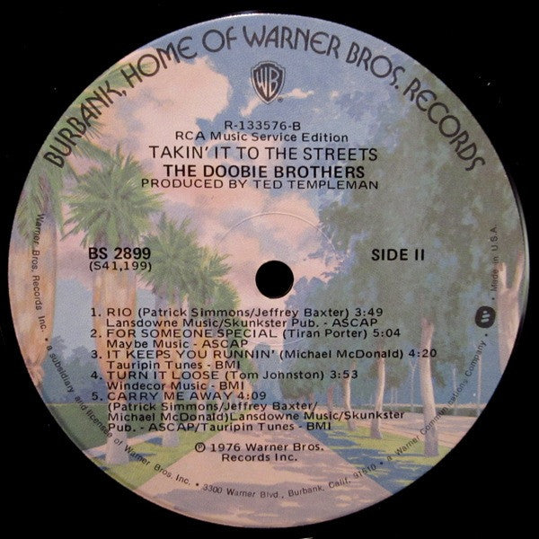 The Doobie Brothers : Takin' It To The Streets (LP, Album, Club)