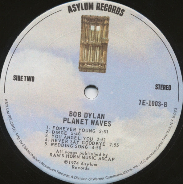 Bob Dylan : Planet Waves (LP, Album, Ter)