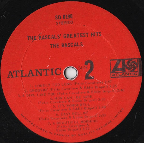 The Rascals : Time Peace (The Rascals' Greatest Hits) (LP, Comp)