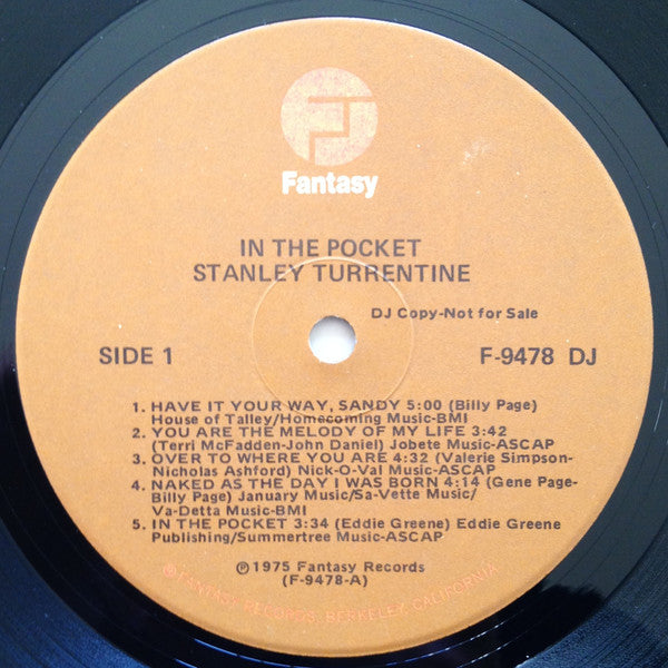 Stanley Turrentine : In The Pocket (LP, Album, Promo)