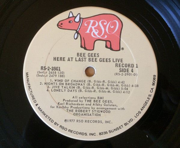 Bee Gees : Here At Last - Live (2xLP, Album)