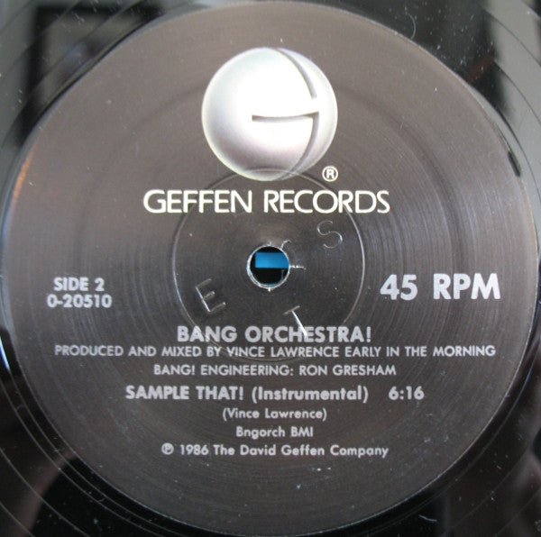Bang Orchestra! : Sample That! (12")