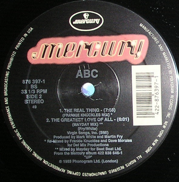 ABC : The Real Thing (12", Single)