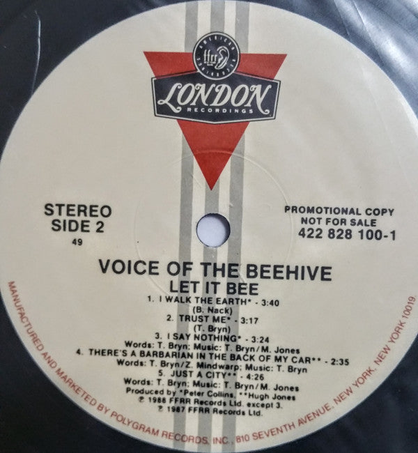 Voice Of The Beehive : Let It Bee (LP, Album, Promo)