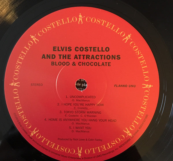 Elvis Costello & The Attractions : Blood & Chocolate (LP, Album, RE, 180)