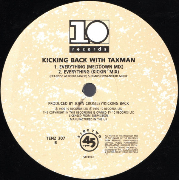 Kicking Back Featuring Taxman : Everything (12")
