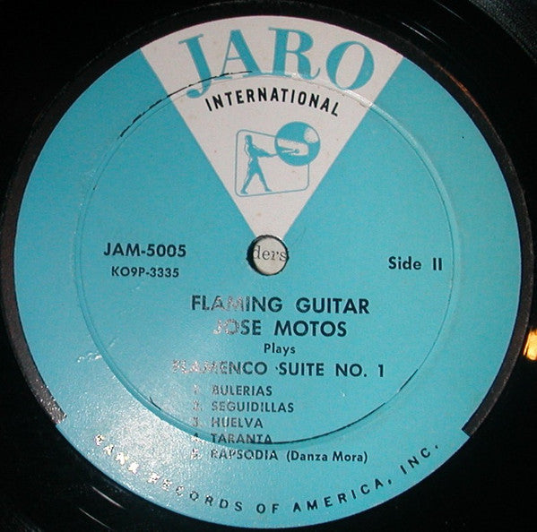 José Motos : Flaming Guitar: José Motos Plays Flamenco Suite No. 1 (LP, Album, Mono)