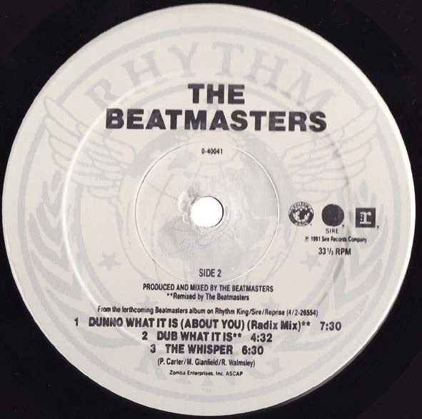 The Beatmasters : Dunno What It Is (About You) (12", Maxi)
