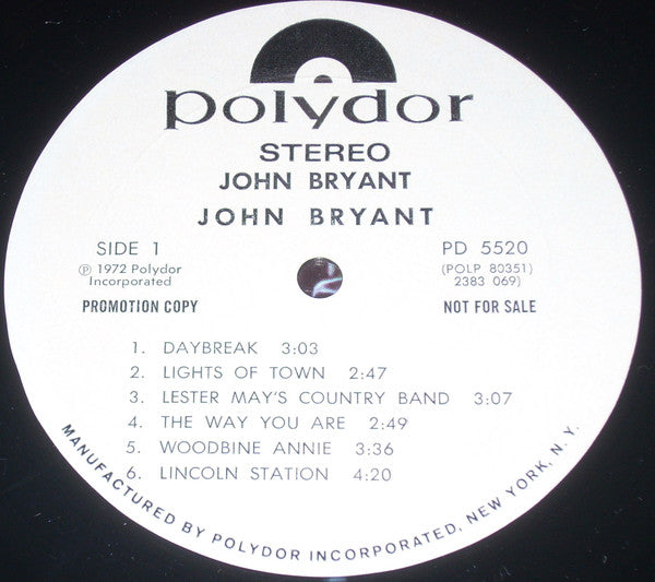 John Bryant (7) : John Bryant (LP, Album, Promo)