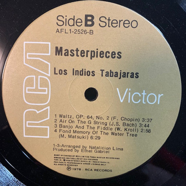 Los Indios Tabajaras : Masterpieces (LP, Album)