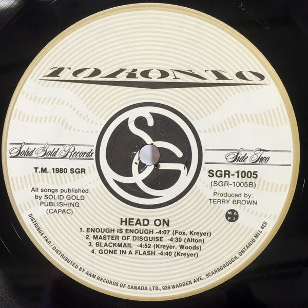 Toronto (4) : Head On (LP, Album)