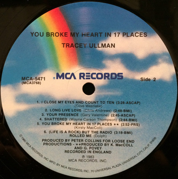 Tracey Ullman : You Broke My Heart In 17 Places (LP, Album)