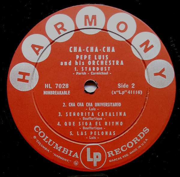 Pepe Luis Y Su Orquesta : Cha-Cha-Cha (LP, Album, Mono, Hig)