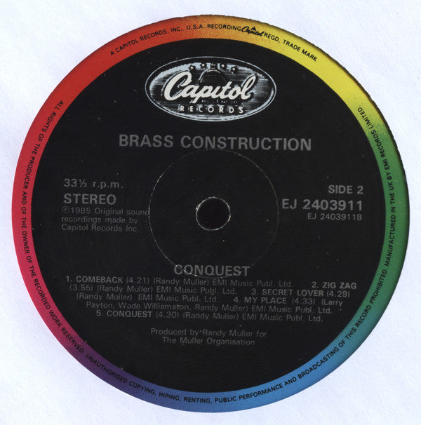 Brass Construction : Conquest (LP, Album)