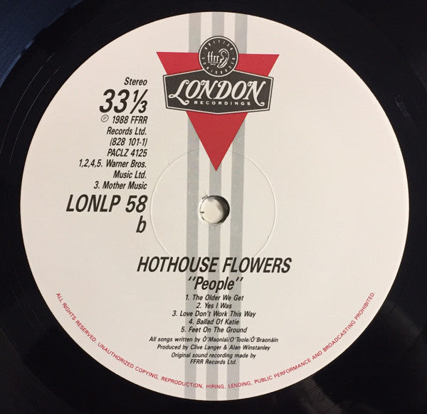 Hothouse Flowers : People (LP, Album)