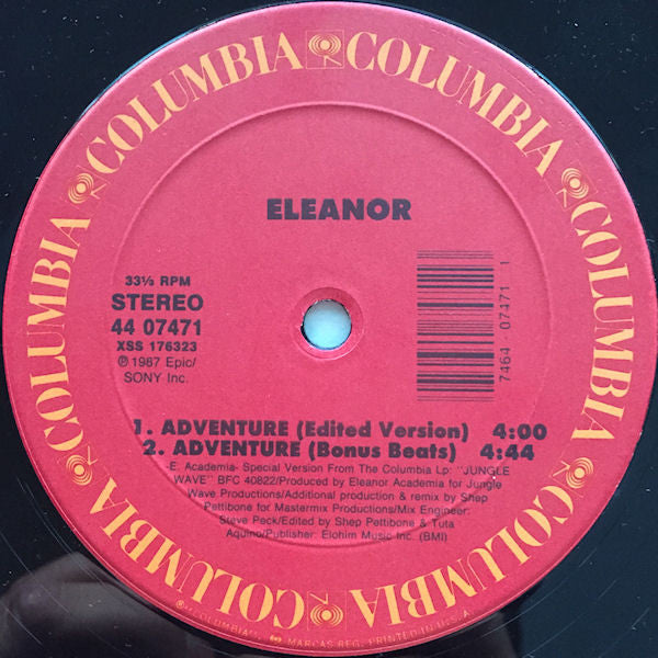 Eleanor Academia : Adventure (12", Single)