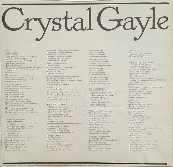 Crystal Gayle : Miss The Mississippi (LP, Album, Ter)