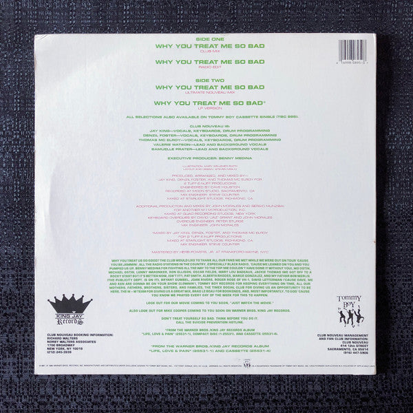 Club Nouveau : Why You Treat Me So Bad? (Remix) (12", Promo)