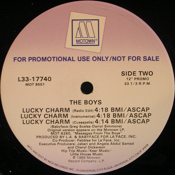 The Boys : Lucky Charm (12", Single, Promo)