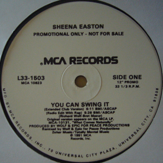 Sheena Easton : You Can Swing It (12", Promo)