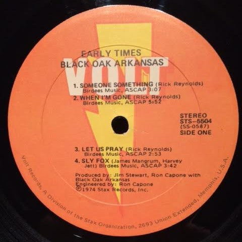 Black Oak Arkansas : Early Times (LP, Album)