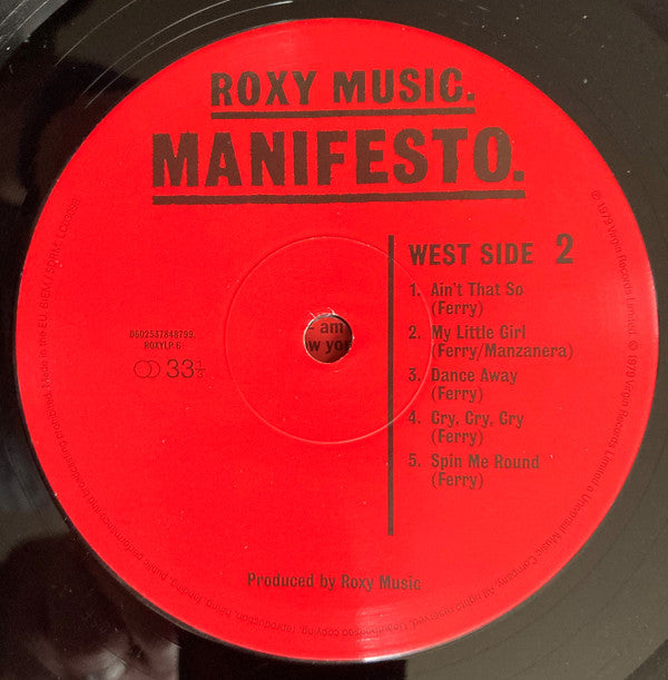 Roxy Music : Manifesto (LP, Album, RE)