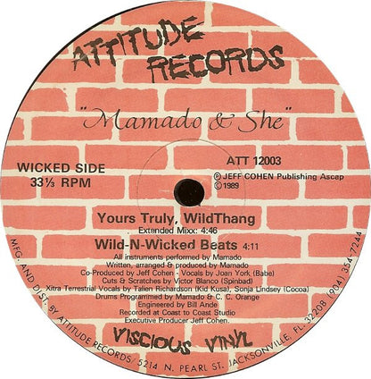 Mamado & She : I'm Your Wild Thang (12")