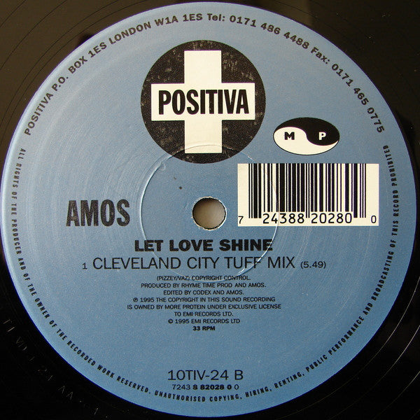 Amos : Let Love Shine (Two The Hard Way) (The Cleveland City Dubs) (10")